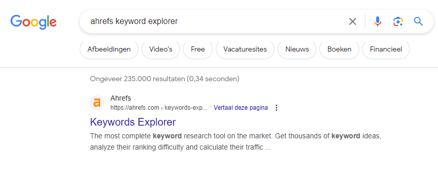 Ahrefsh keyword explorer